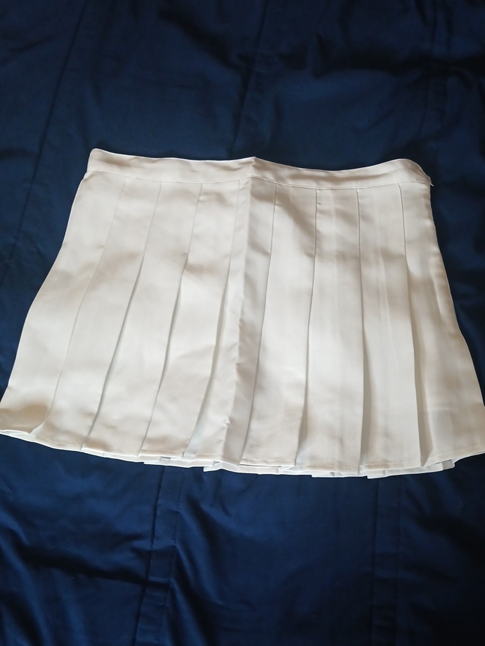 Women's Cream Pleated Mini Skort Size 3XL
